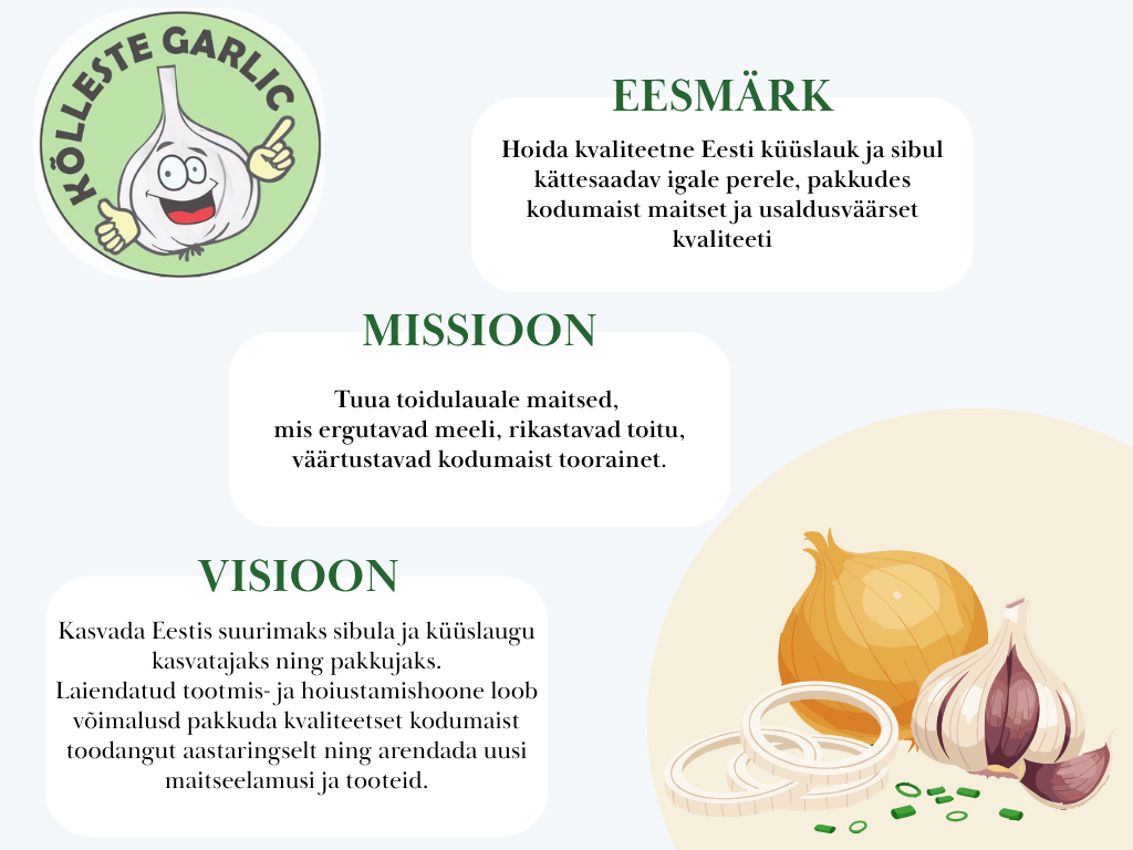eesmärk, missioon, visioon